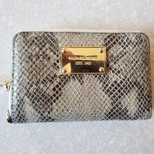 MICHAEL KORS Natural Python Wallet